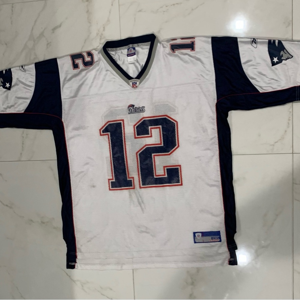 White and Blue Patriots Jersey